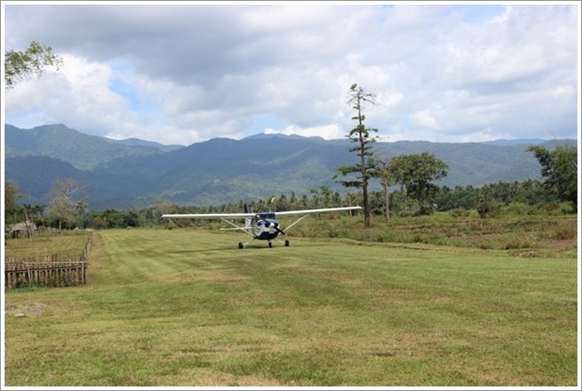 Returning onto Palawan airstrip after airdrops. 