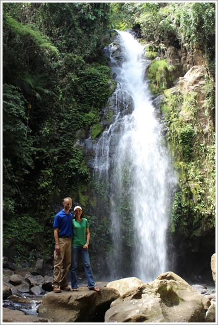 Dwayne and Wendy enjoying MVC's waterfall. 